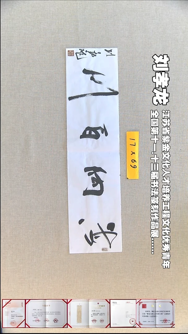 书法刘孝龙书法福利17*69海纳百川