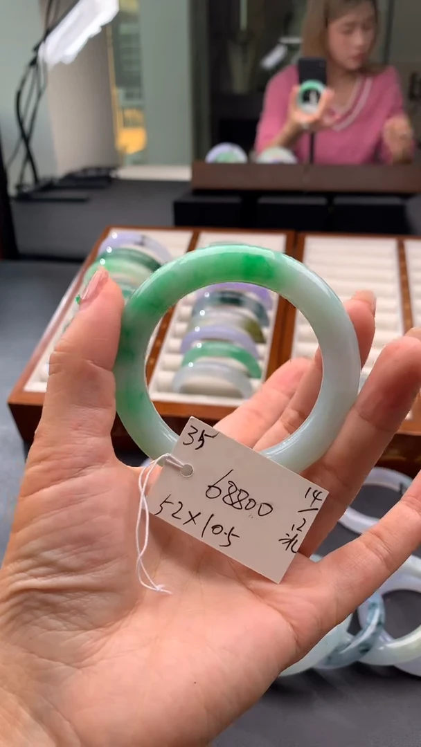 未镶嵌手镯翡翠翡翠手镯#35  圈口52