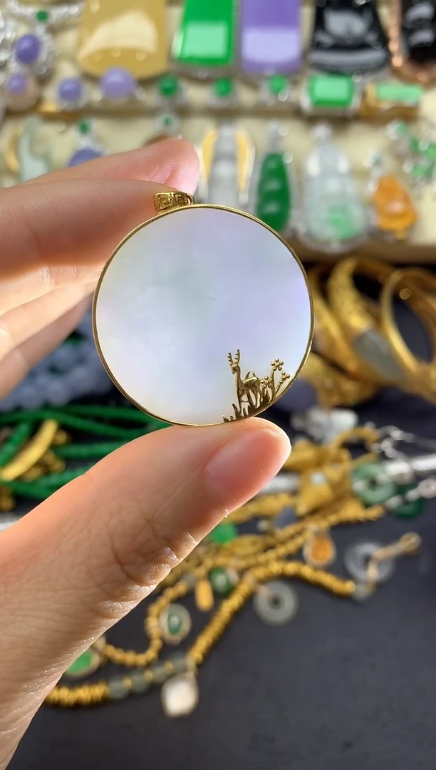 【闪购商品】翡翠颈饰18K金镶嵌272-中国好珍宝