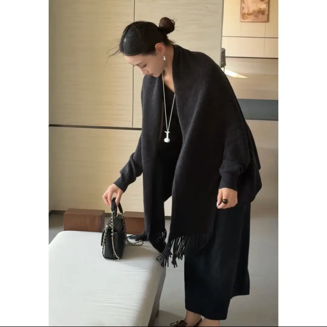 “雪域艺术家”超细绵羊毛柔软亲肤垂感纯色休闲风秋冬季毛针织衫