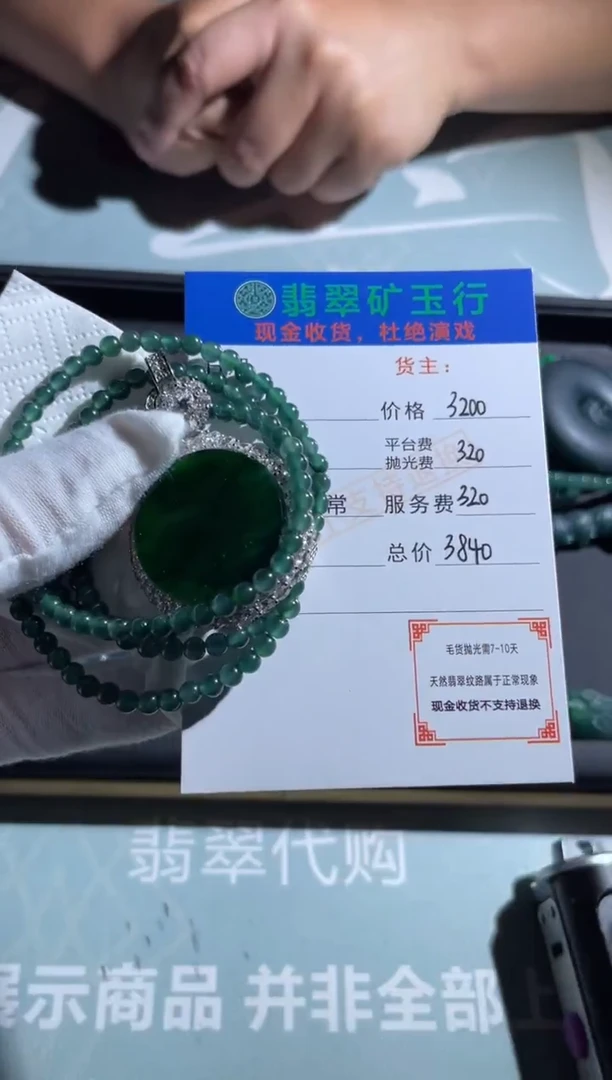 颈饰银S925镶嵌翡翠西****银-净货