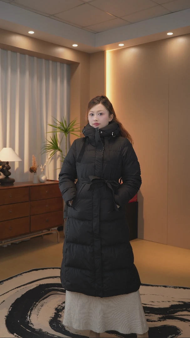 2024新款长款羽绒服通勤风均码YM-HN001