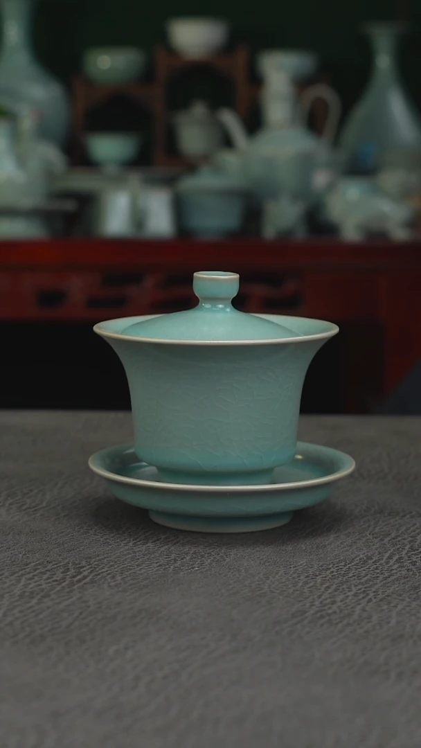 69号官帽三才盖碗   微微瑕-二