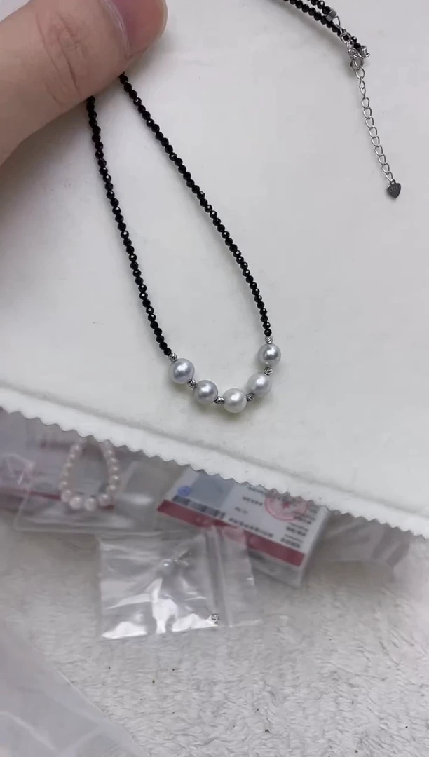 颈饰银S925镶嵌海水珍珠
