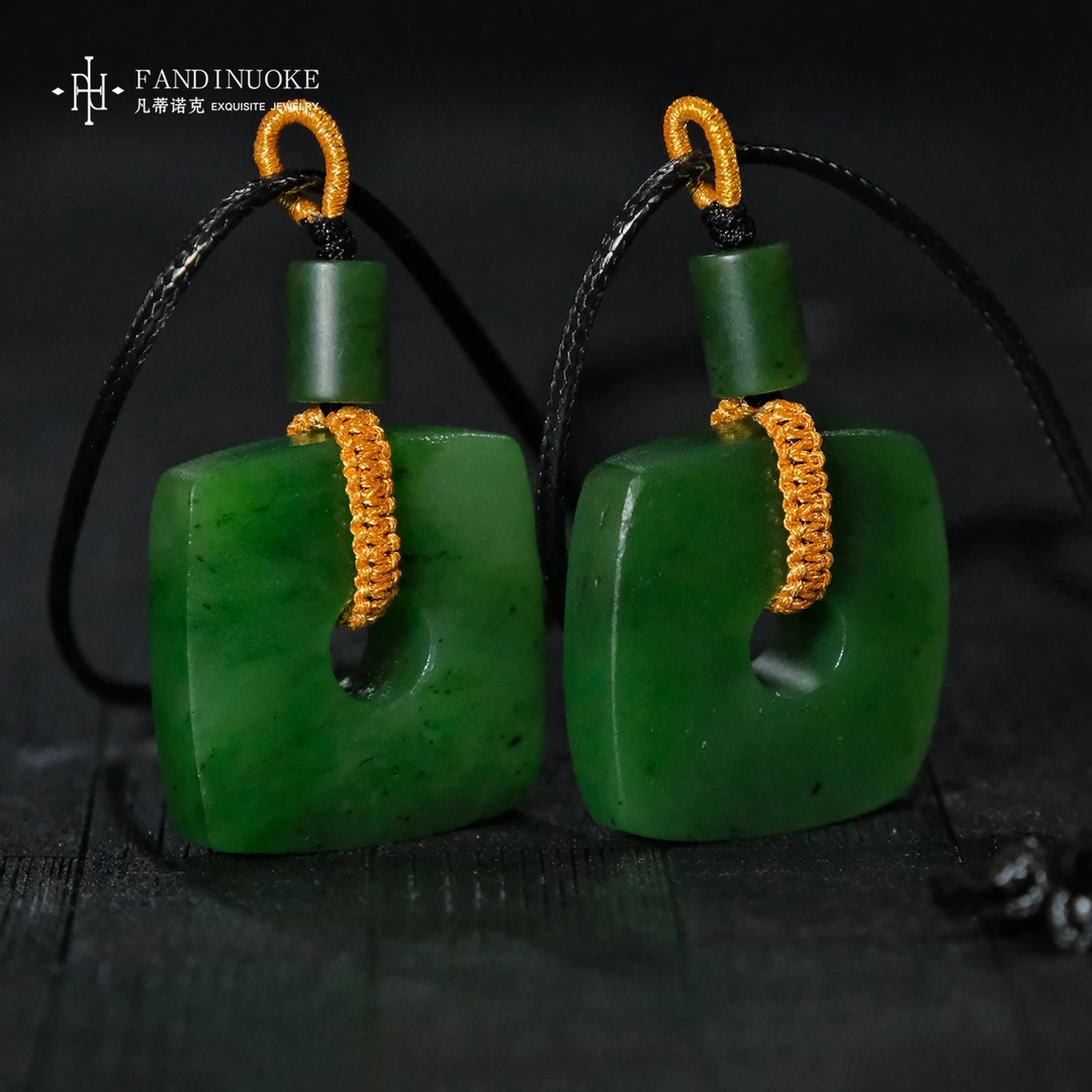 【加加专属】7 MJ80130-和田玉方扣项链—多样性发一件-约29*9mm