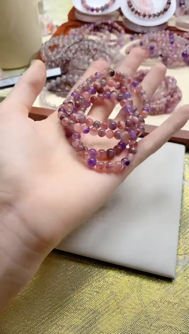 【闪购商品】水晶手串未镶嵌桃花醉5mm单圈 多样性发一