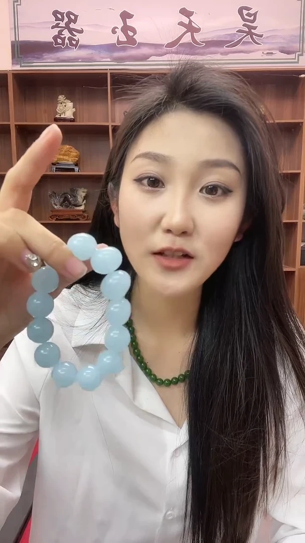 【闪购商品】蛇纹石玉手串未镶嵌手串卡16