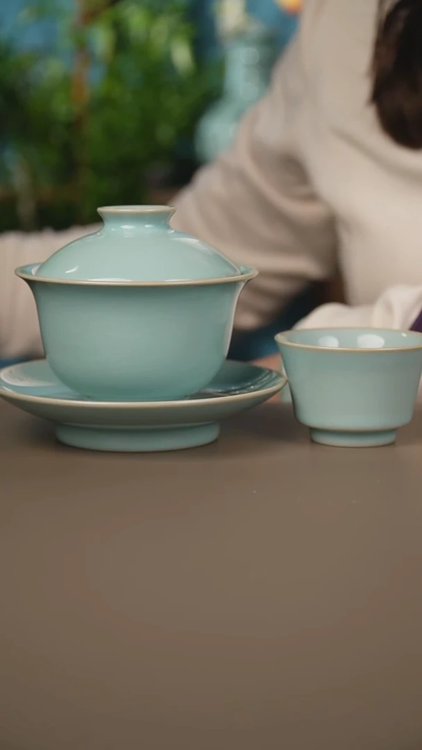 省工赵志强元宝盖碗送杯子