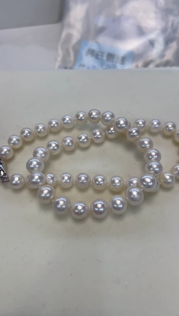 淡水珍珠银S925镶嵌颈饰8.5-9.5MM