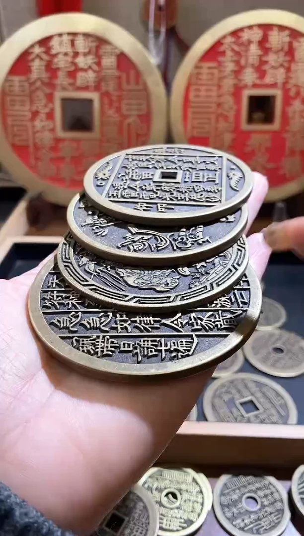 【闪购商品】铜现代翻砂铜工艺品4枚一套