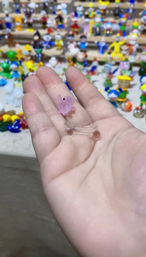 琉璃手工艺品骨头+小猪