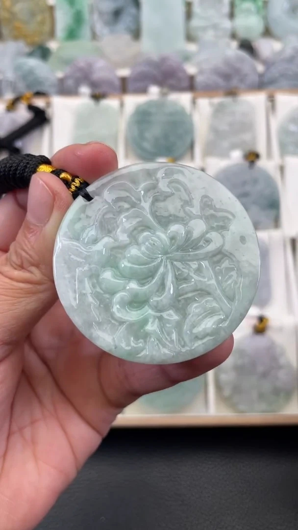 颈饰未镶嵌翡翠天然缅甸翡翠A货83