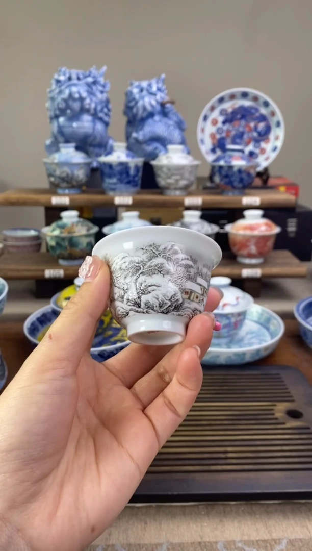 【闪购商品】雪景小客杯 3个装高温瓷