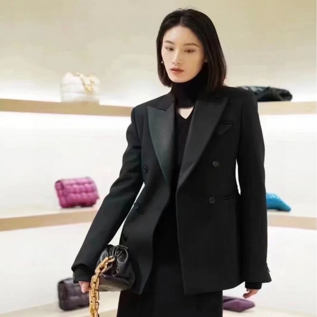 未使用 BOTTEGA VENETA/葆蝶家 排扣长袖外套 黑色38
