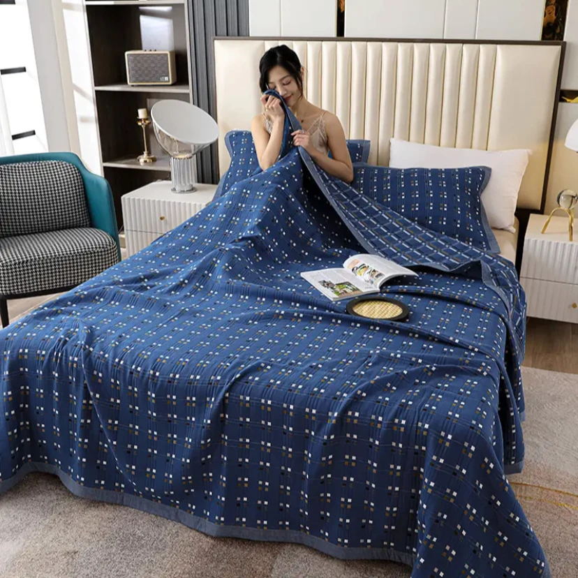 【秘境蓝】轻奢臻棉抗菌亲肤毯可铺可盖亲肤舒适透气A类加厚床盖