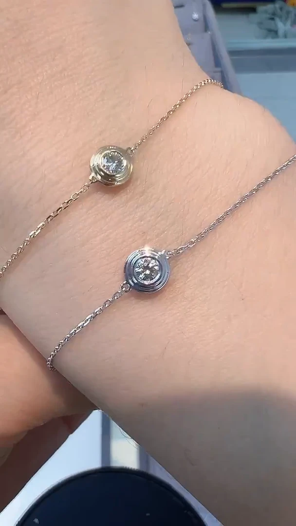 18K金镶嵌手链钻石多样性发一