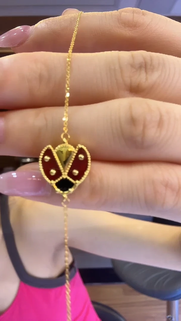 玛瑙/玉髓手链18K金镶嵌手链