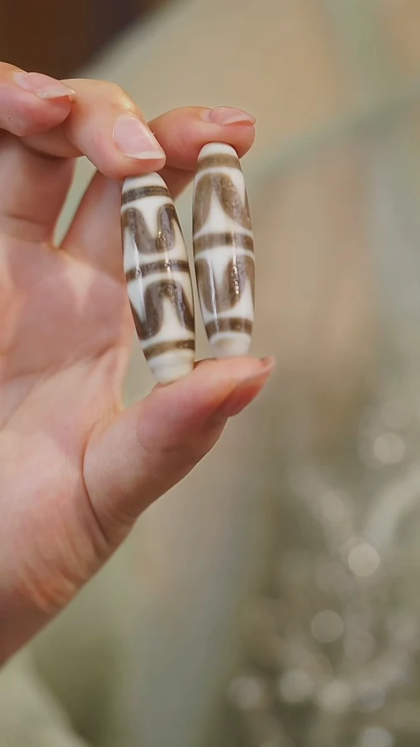 未镶嵌套链玛瑙/玉髓（覆膜）多样性发其一双牙