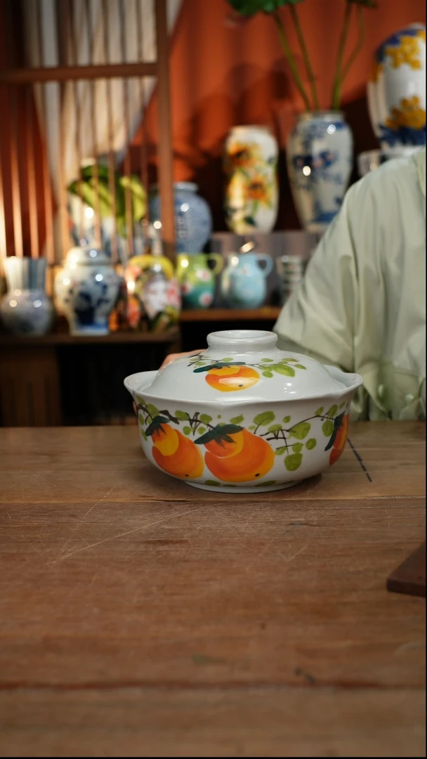 瓷片【简家甄选】景德镇设计师釉下手绘陶瓷餐具