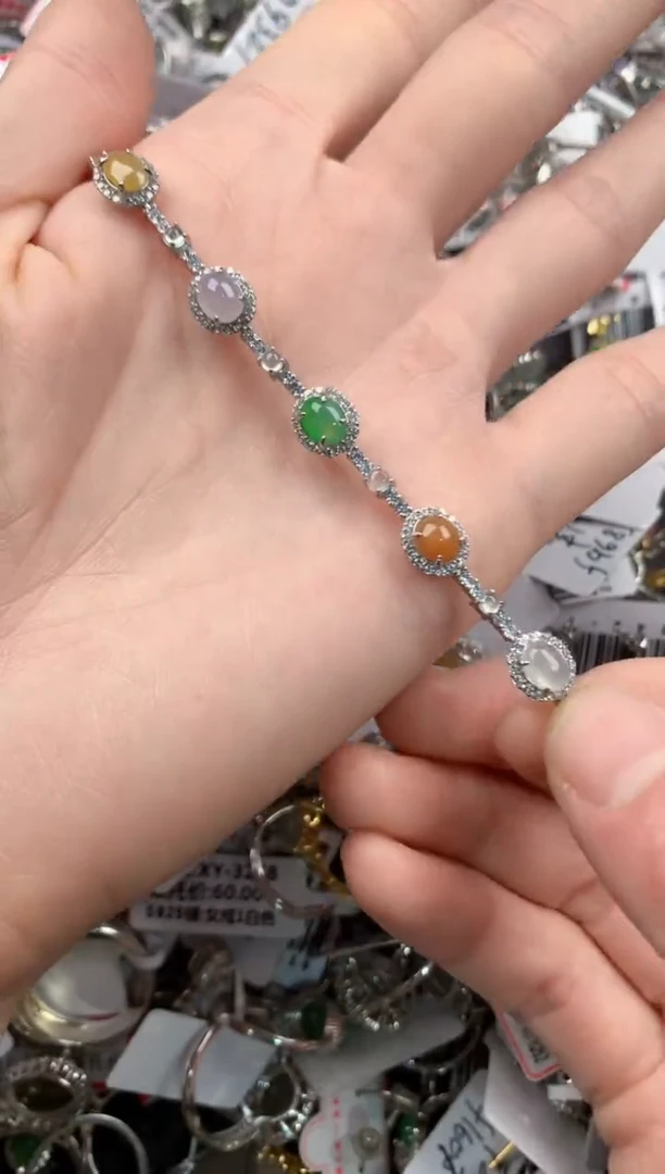 银S925镶嵌戒指翡翠111   7