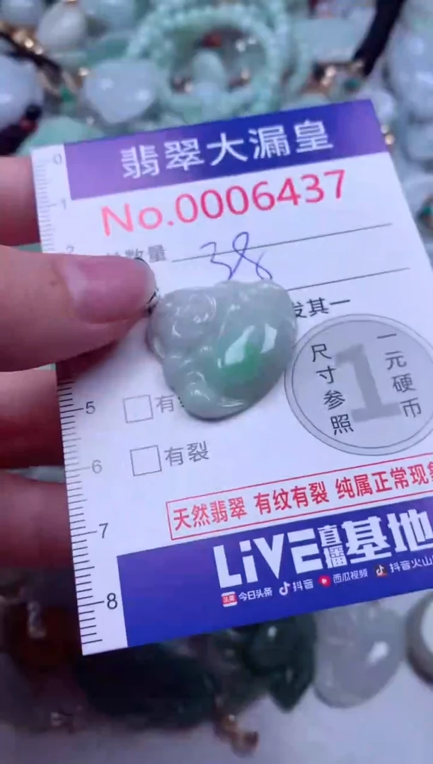 吊坠(不含链)未镶嵌翡翠6437