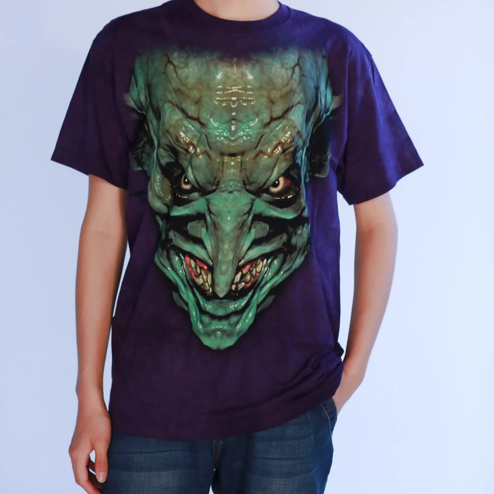 美国 the mountain 紫色夜光哥布林100%纯棉t恤男女同款短袖
