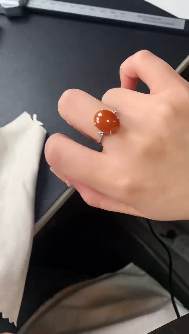 【闪购商品】翡翠戒指银S925镶嵌52141