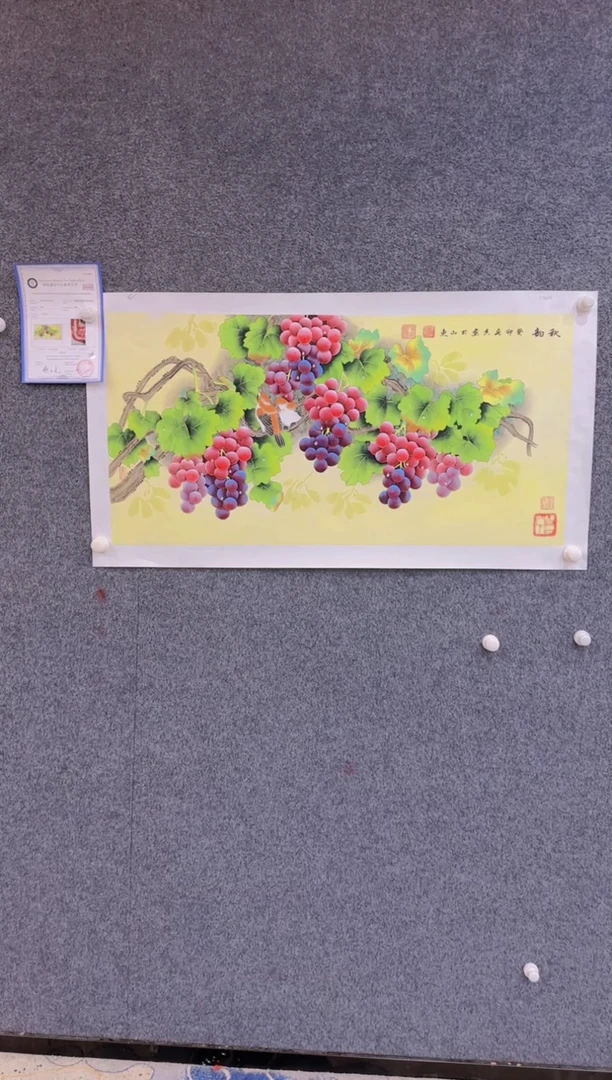 【闪购商品】国画1.20-黄春香-三尺葡萄105
