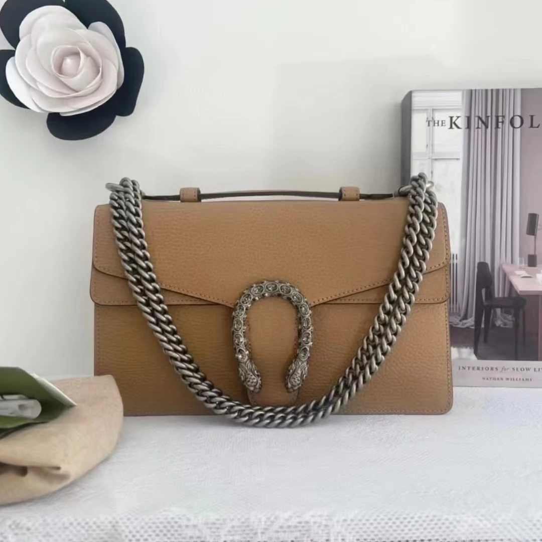 99新 GUCCI/古驰 酒神奶茶钻扣新款/单肩斜挎包（F店）