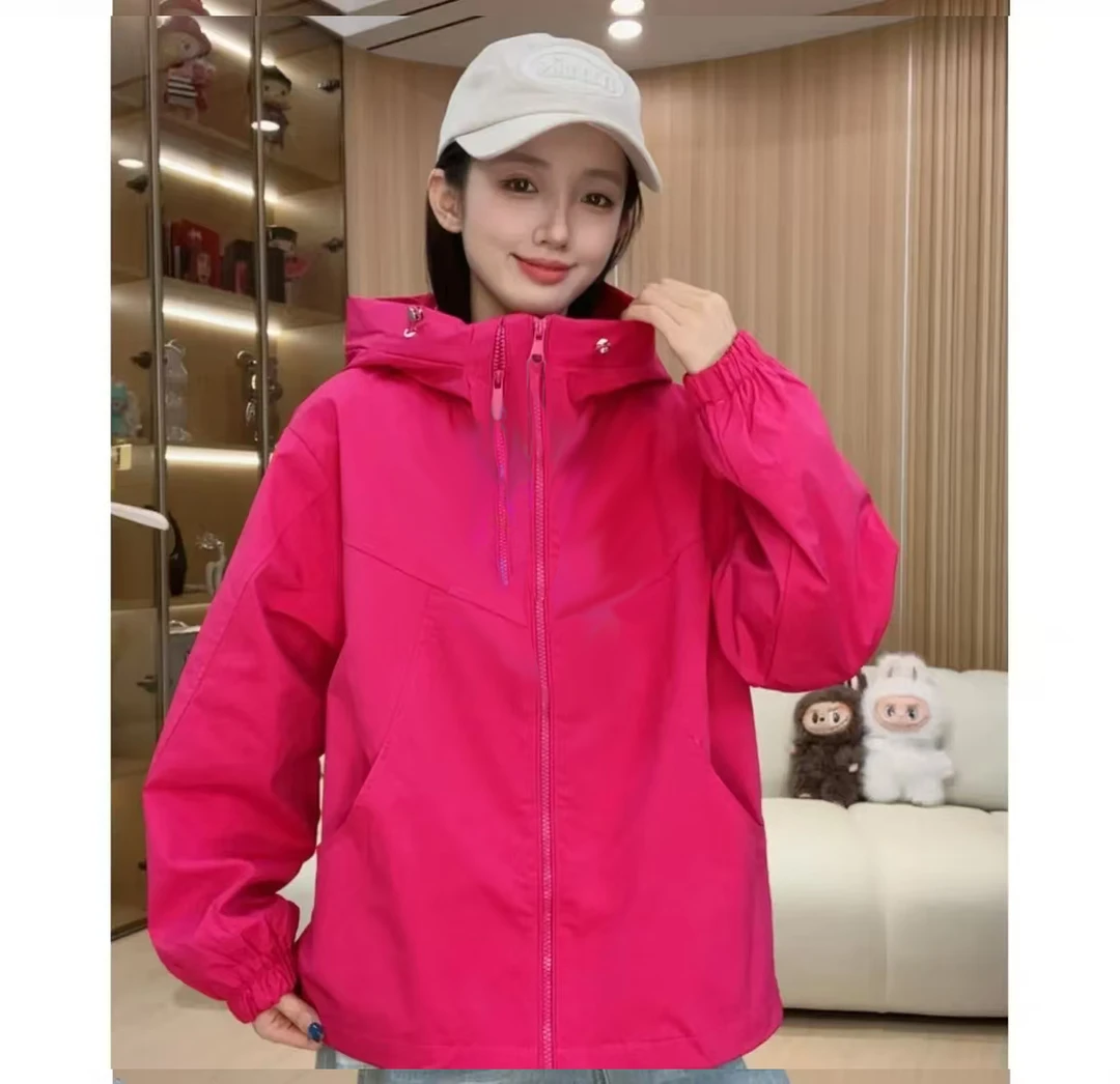 【八色可选】秋季冲锋衣双拉链休闲百搭女时尚运动早秋款外套上衣