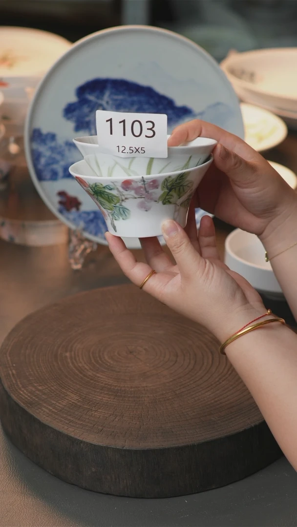 碗@**谓手绘釉下彩陶瓷餐具1103