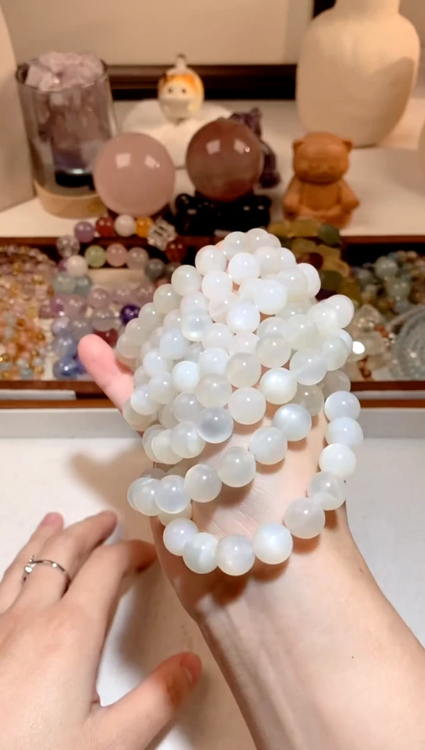 未镶嵌手串月光石白月光手串 10 多样性发一
