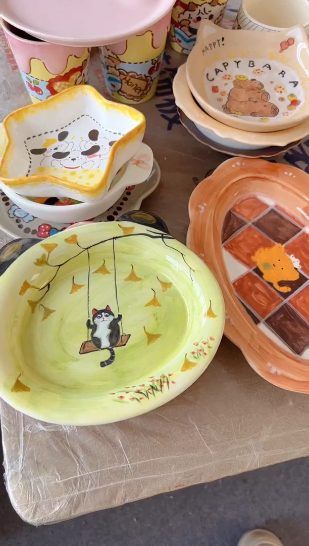 摆件陶景德镇陶瓷手绘微瑕