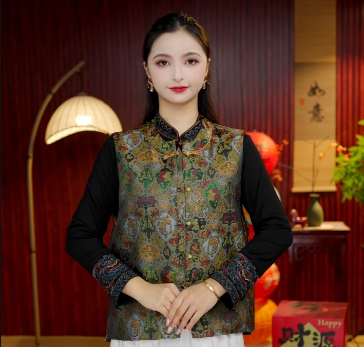 [绣唐] 柒夫人高定新中式宋锦马甲
