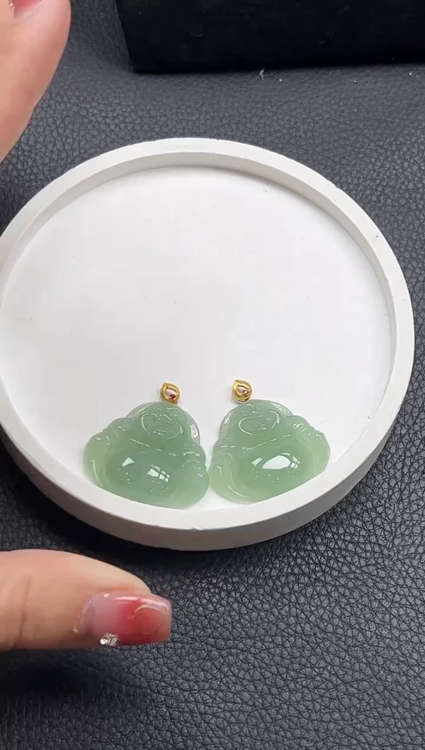 【闪购商品】翡翠颈饰18K金镶嵌YM60-1佛公多样性发1件