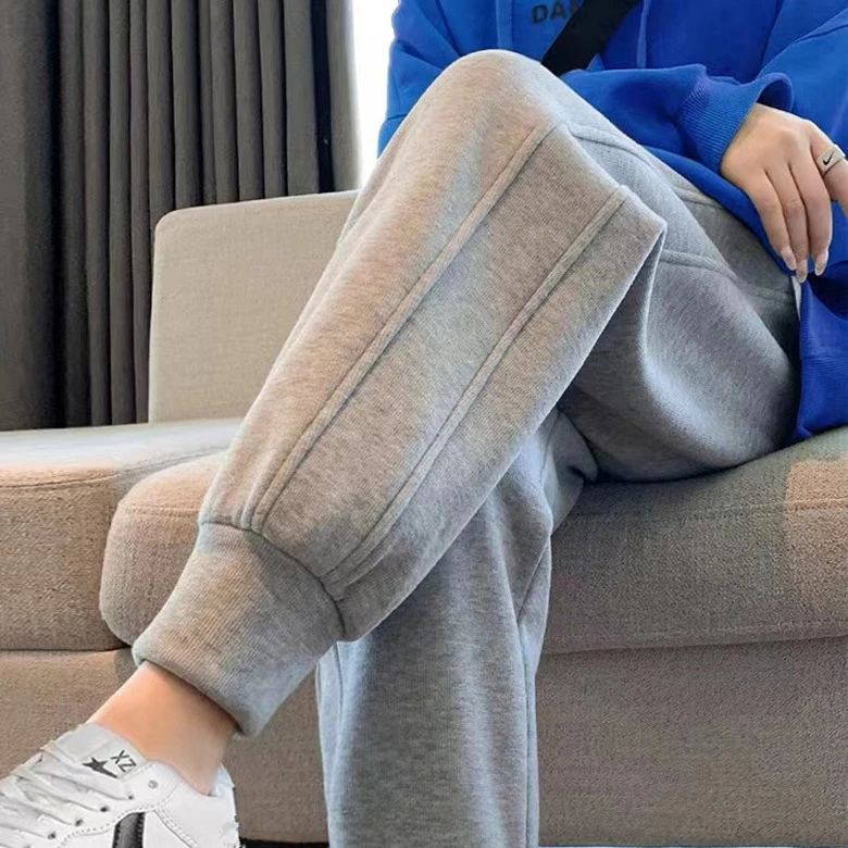 新款华棉束脚运动裤男女同款束脚卫裤春季休闲长裤