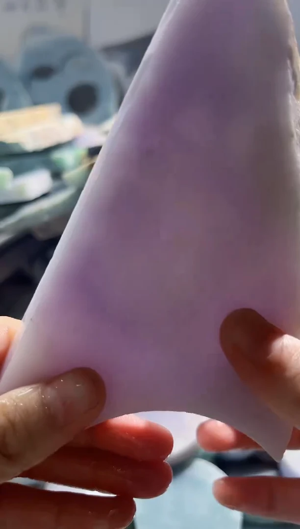 翡翠裸石 缅甸翡翠A货柠3554