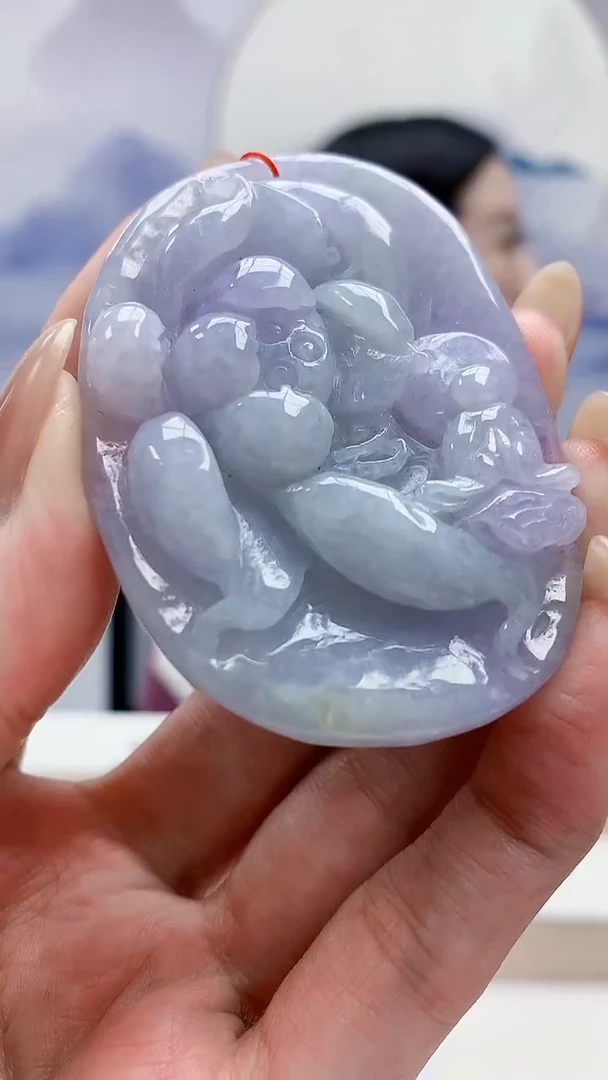 未镶嵌定制翡翠4852MM-毛货挂件41