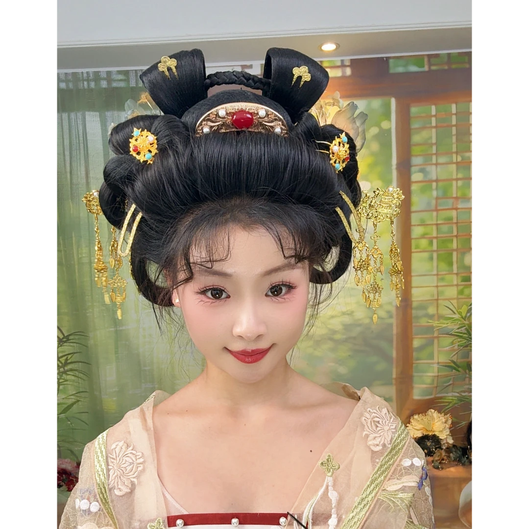 蓝熙亚莉 司林髻 雯雯吃席同款 一体式百搭可爱日常 古风汉服发髻