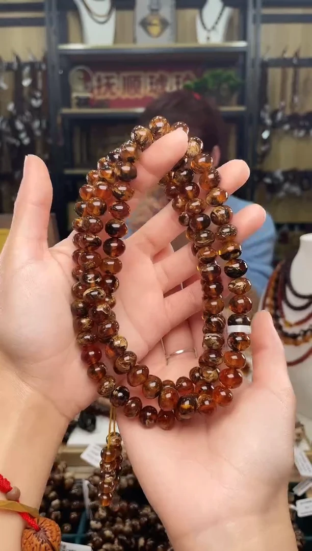 【闪购商品】琥珀裸石未镶嵌10+花蜡108