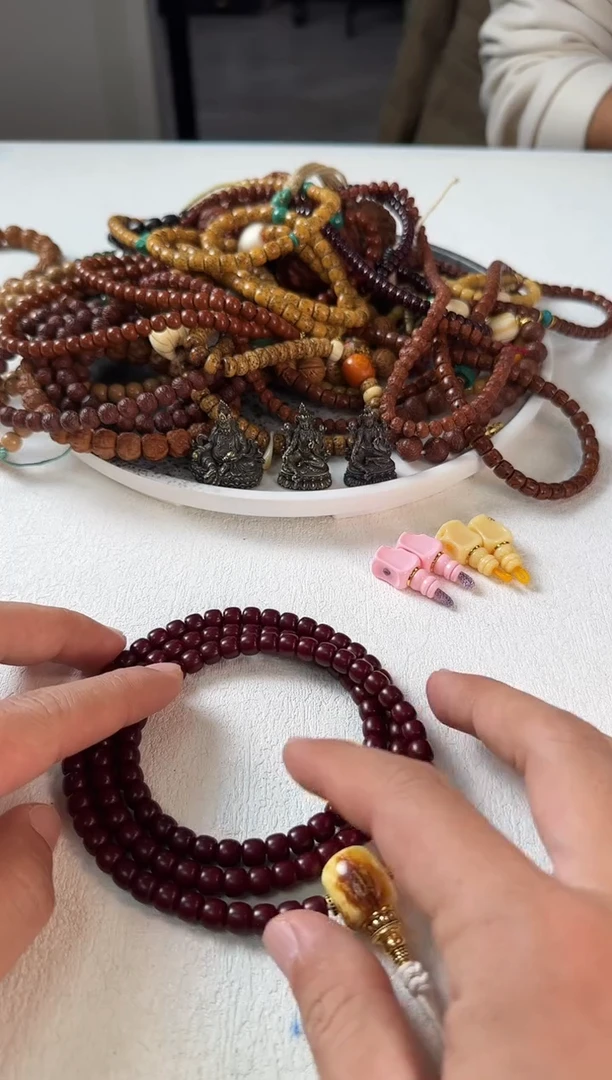 手串菩提根/象牙果朱砂供108