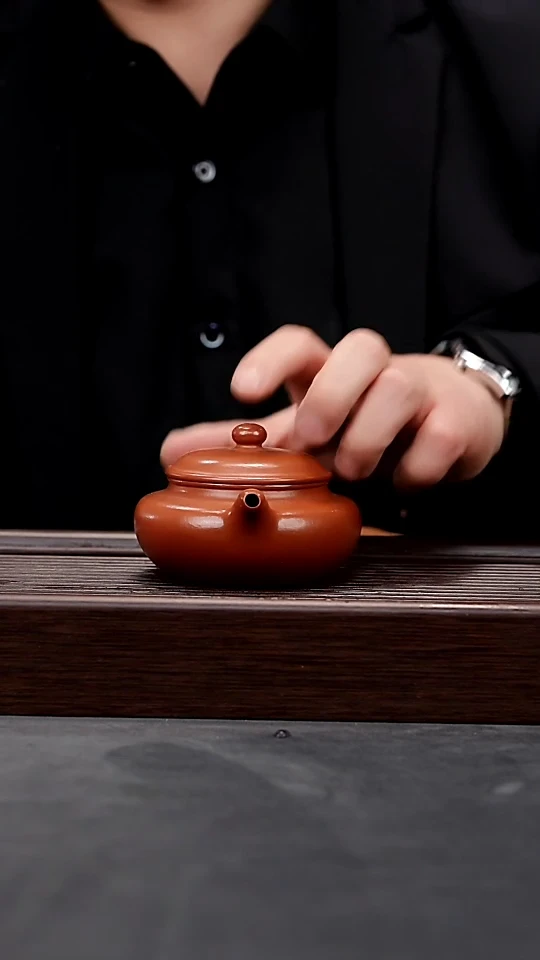 【闪购商品】紫砂茶壶朱泥全手大扁腹（瑕疵）