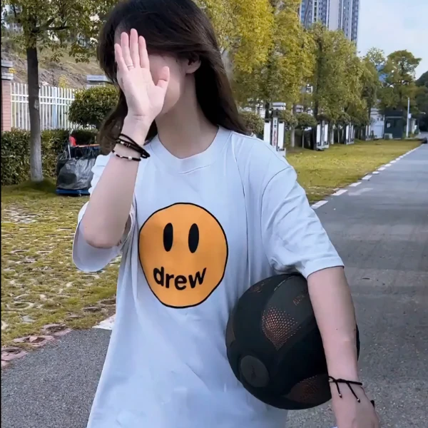 夏季新款美式复古字母印花短袖男女T恤2025宽松oversize圆领上衣