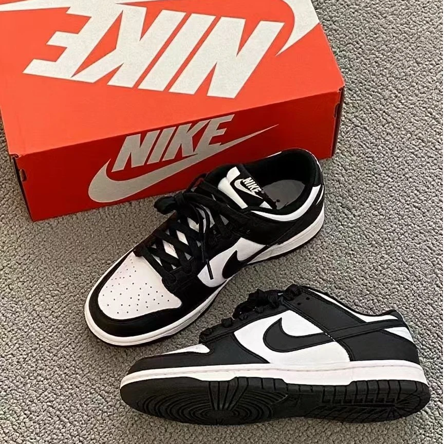 NIKE耐克 Dunk LOW 女款黑白熊猫舒适防滑耐磨低帮板鞋官方正品
