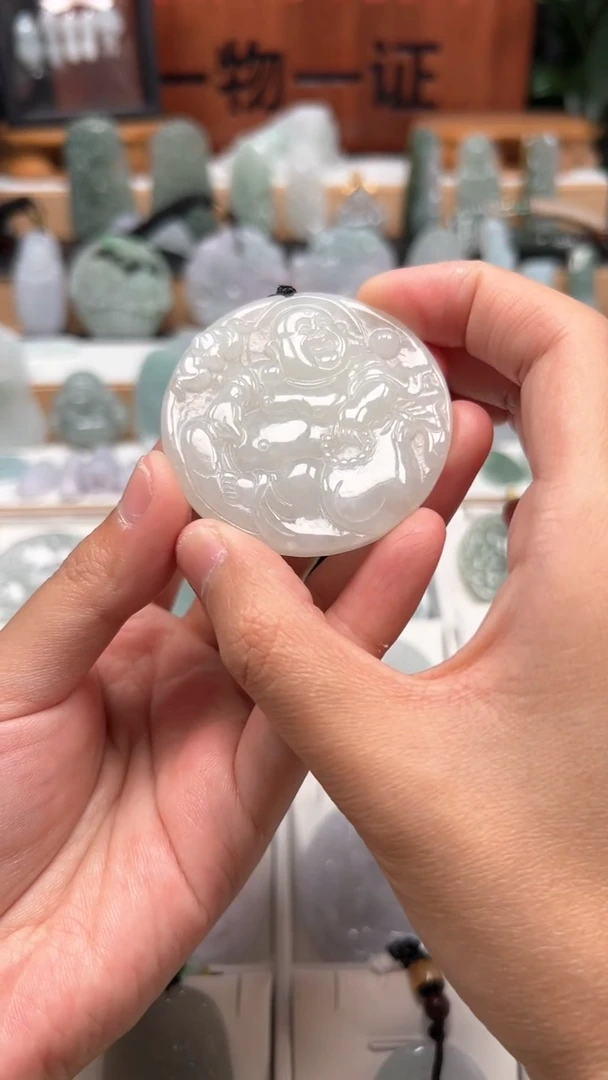 【闪购商品】翡翠颈饰未镶嵌天然A货翡翠1/19/5