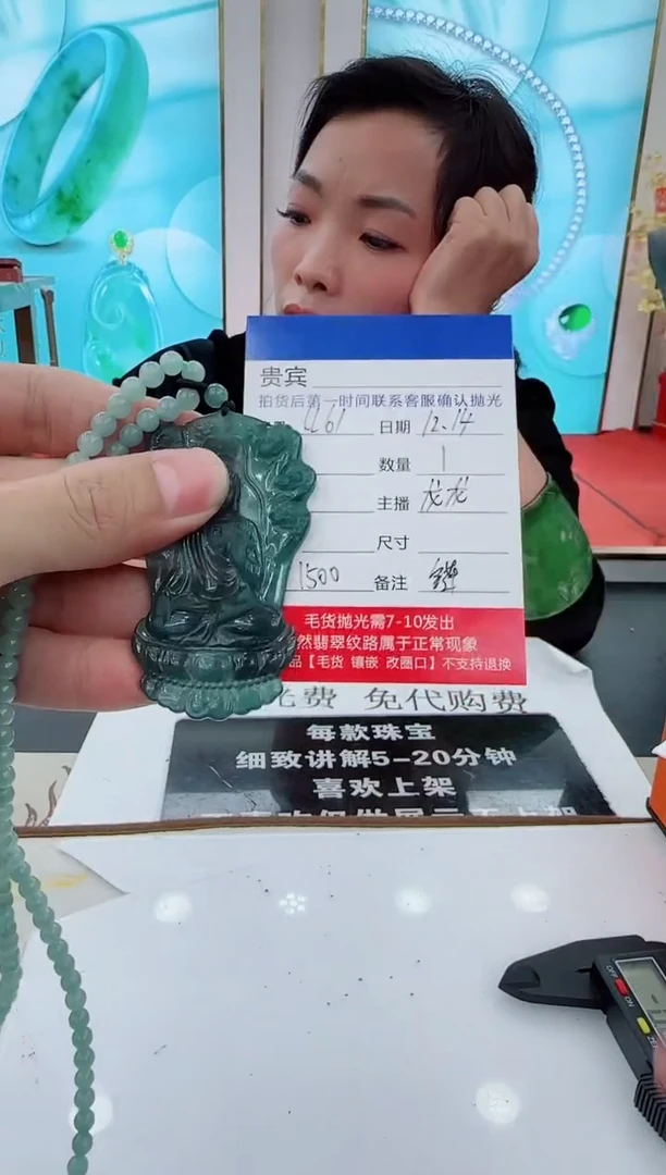 未镶嵌定制翡翠LL61翡翠吊坠赠珠链-多样性发其一