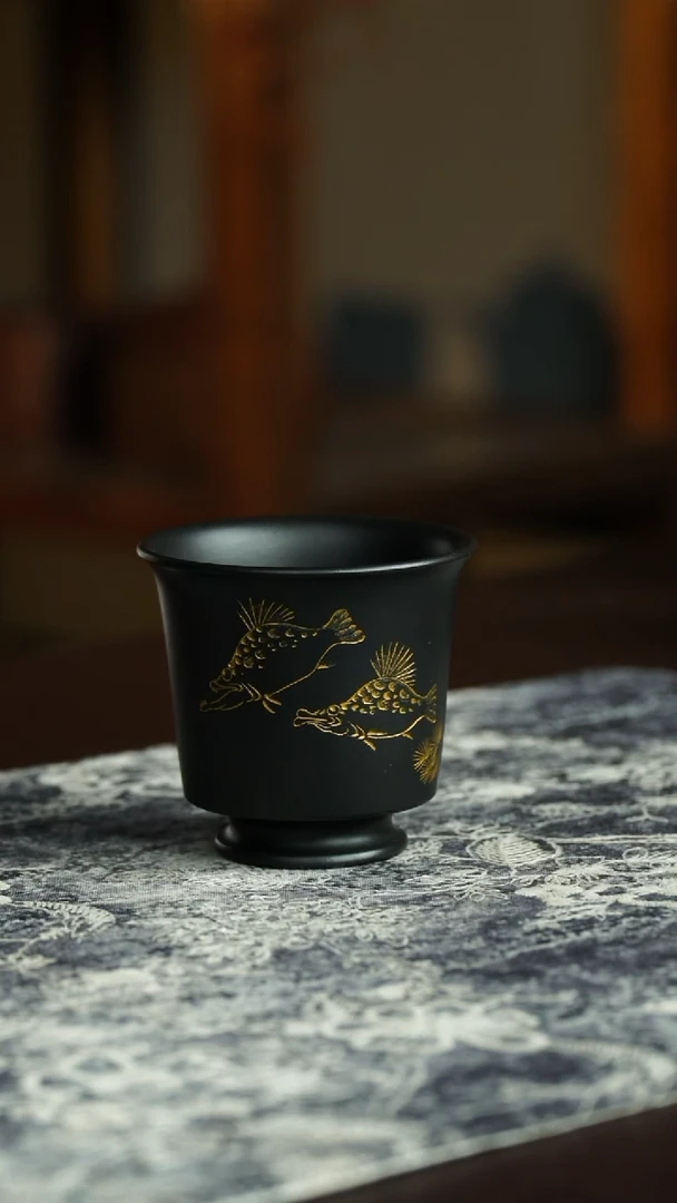 茶杯紫砂77号宜兴紫砂原矿作品