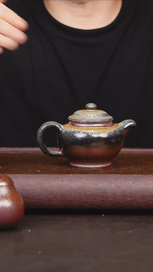 茶壶紫砂柴烧 掇只