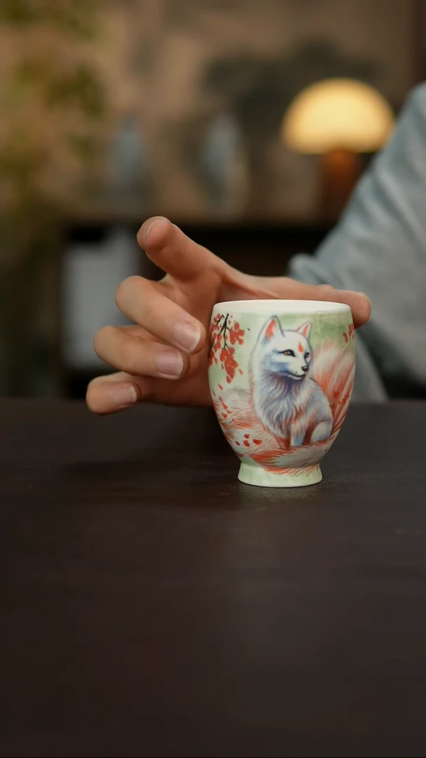 杯景德镇陶瓷杯碗柴烧多人