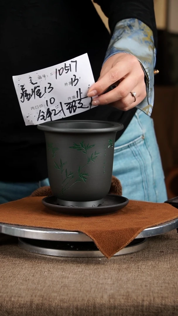 紫砂花盆紫砂花盆10517+z微瑕